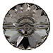 Button Swarovski Rivoli 12mm Black Diamond