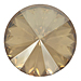 Button Swarovski Rivoli 10mm Crystal Golden Shadow