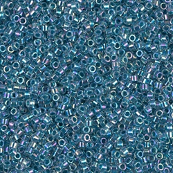 Delica Marine Blue Lined Crystal AB 5g (DB0058)