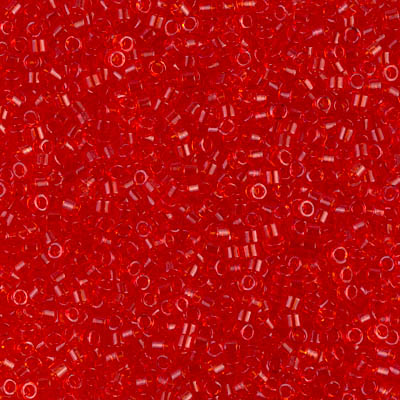 Delica Transparent Red Orange 5g (DB0704)