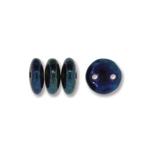 Lentil 2 Hole - Iris Blue (LNT36-21435JT)