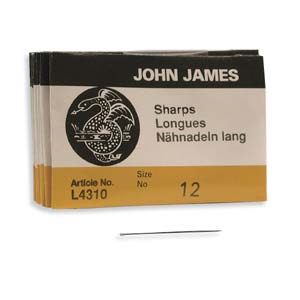 Needles Beading - #12 John James Sharps 25pk
