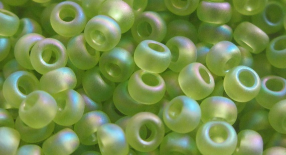 TR11 Frosted Transparent Rainbow Lime Green (TR-11-164F)
